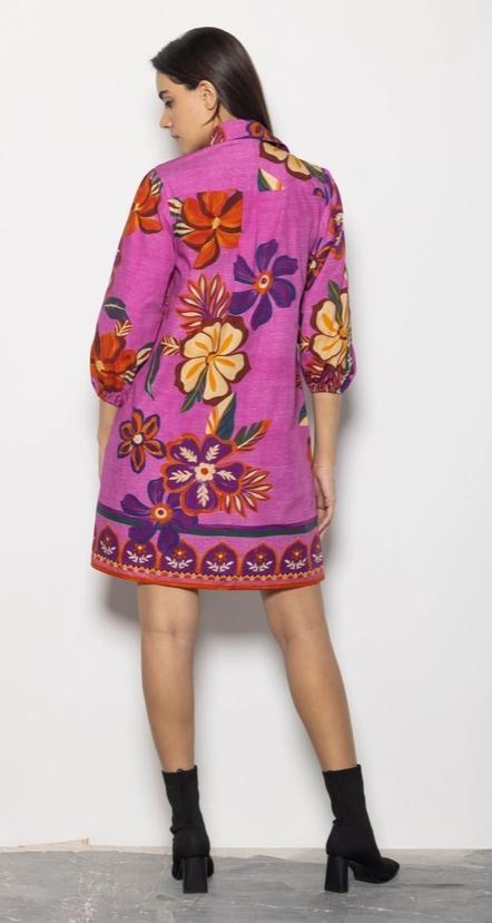 Mauve Blossoms Ava Dress