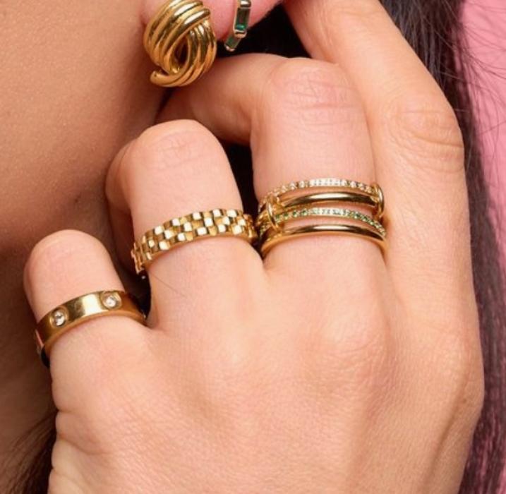Madelyn Emerald Stacked Ring