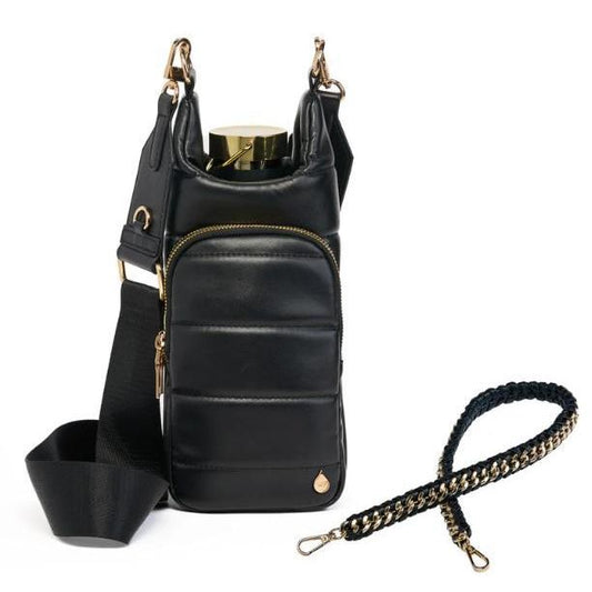 Black Vegan Leather HydroBag with Strap Bundle