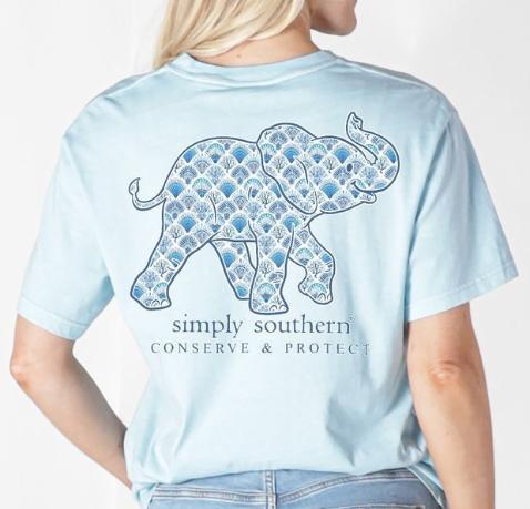 Simply Southern Short Sleeve Elephant Tracker Tee
