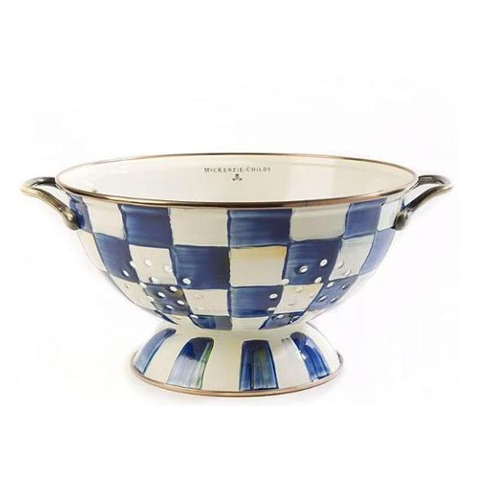 Mackenzie Childs Royal Check Enamel Colander (Small)