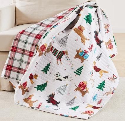 Jingle Paws Quilted Throw