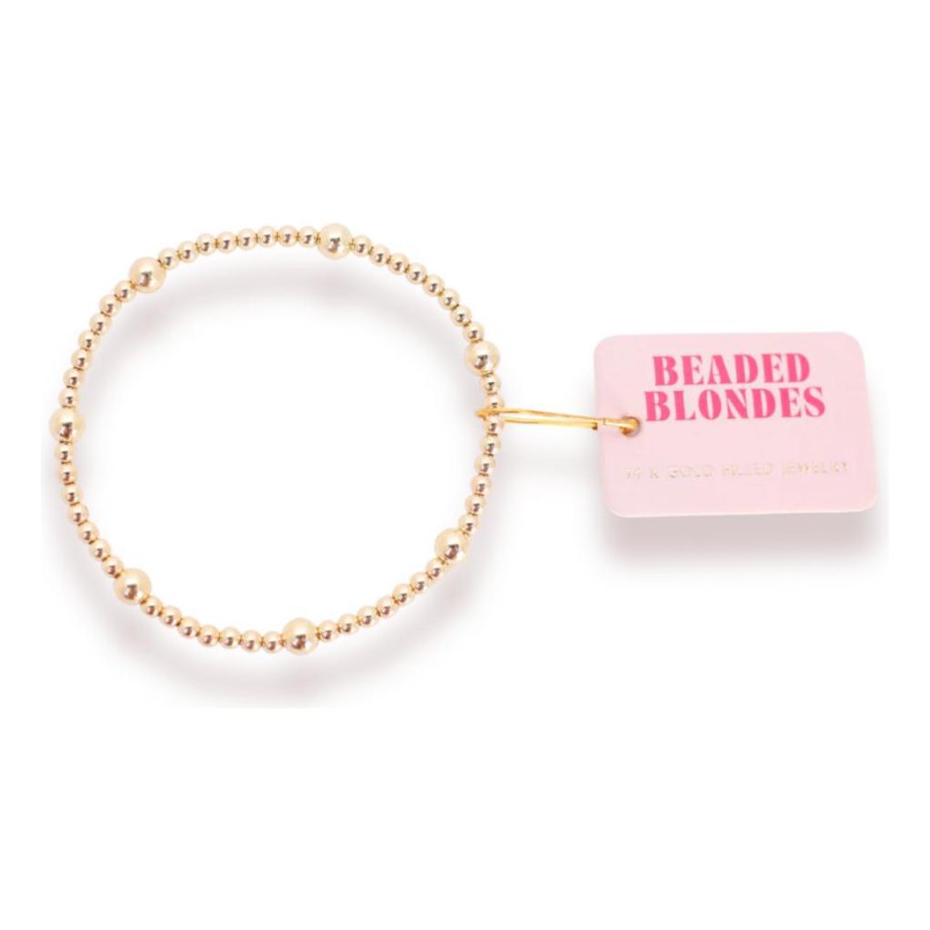 Beaded Blondes Olive Bracelet in Gold