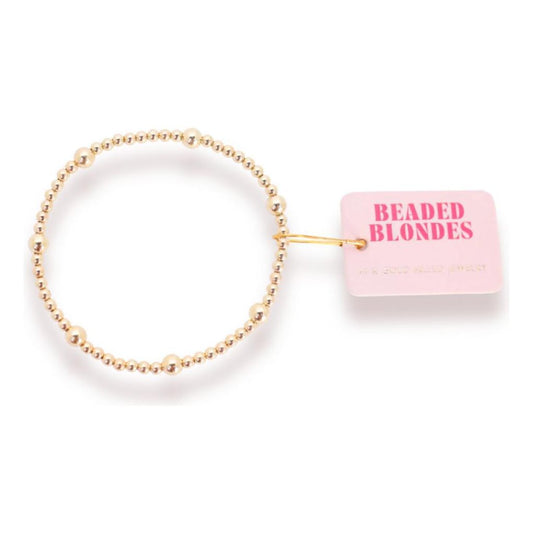 Beaded Blondes Olive Bracelet in Gold
