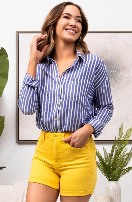Judy Blue Tummy Control Garment Dyed Shorts