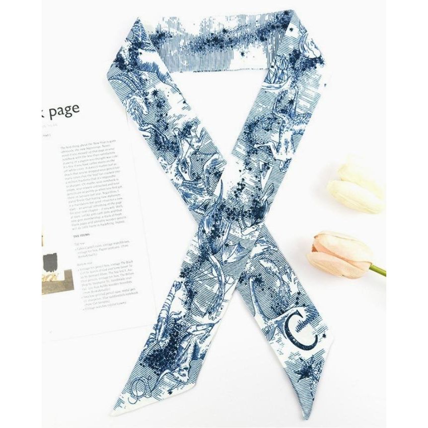 Soft Silky Skinny Twilly Scarf Necklace Wrap