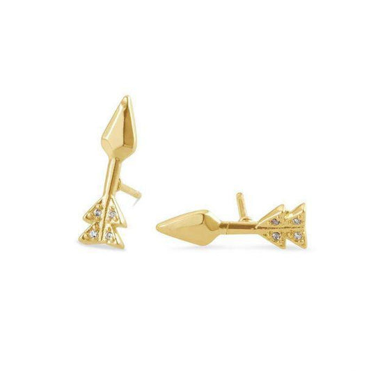Kendra Scott Zoey Arrow Stud Earrings in Gold