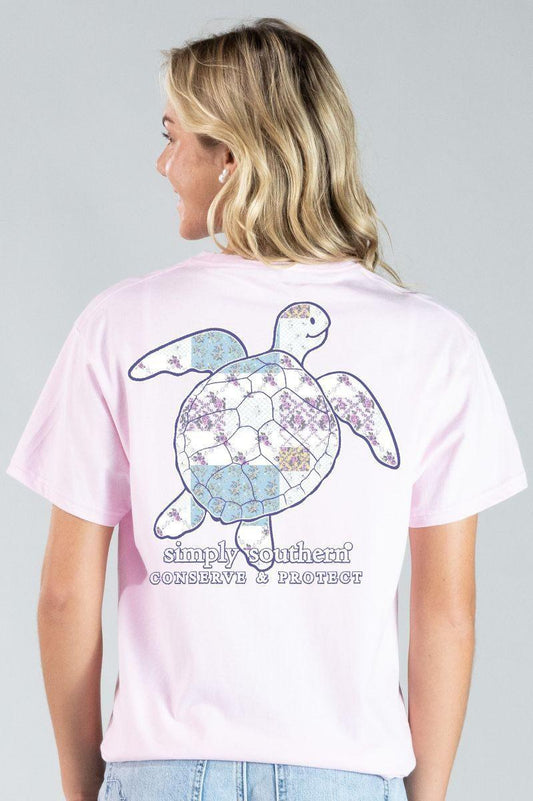 Simply Southern Short Sleeve Patch Turtle Tee