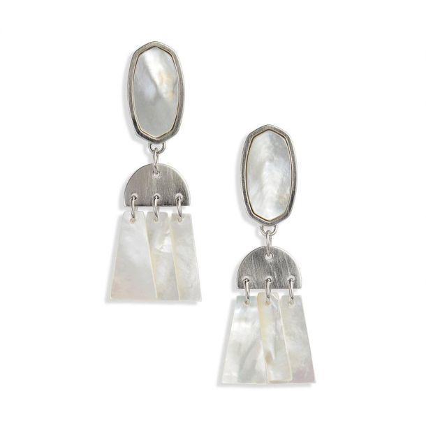 Kendra Scott Noah Statement Earrings in Ivory Mother-of-Pearl