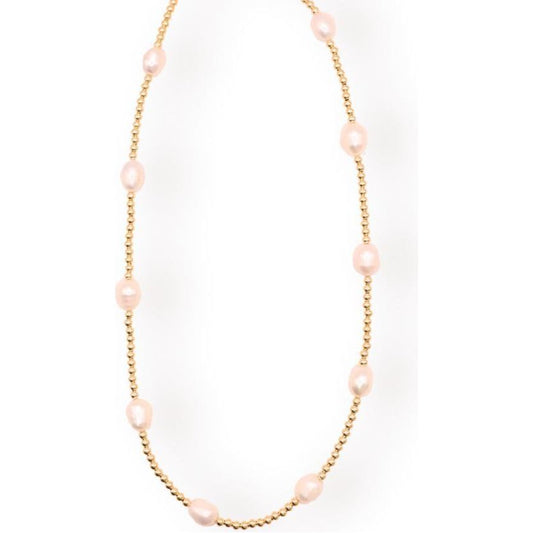 Beaded Blondes Pearl Poppi Beaded Stretch Necklace Stretch (No Clasp)