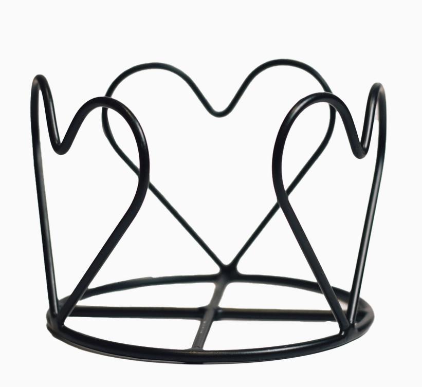 Heart Candle Holder Jar (Black)