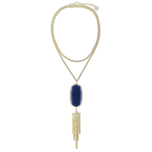 Kendra Scott Rayne Long Pendant Necklace in Navy