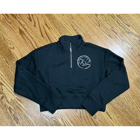 1762 Cropped Half Zip (Black)