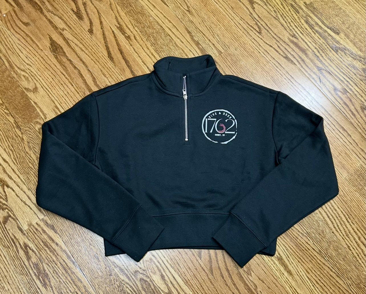 1762 Cropped Half Zip (Black)