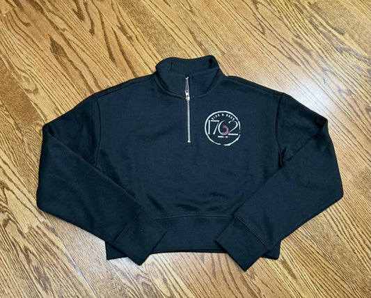 1762 Cropped Half Zip (Black)