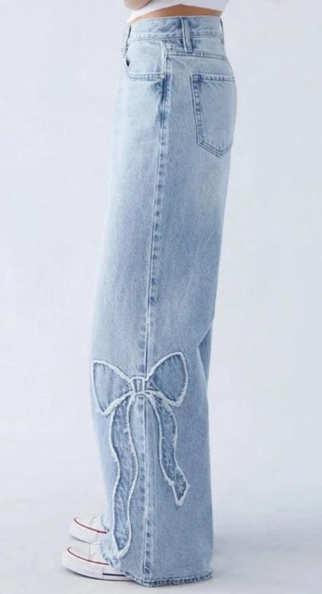 Light Denim Bow Jean