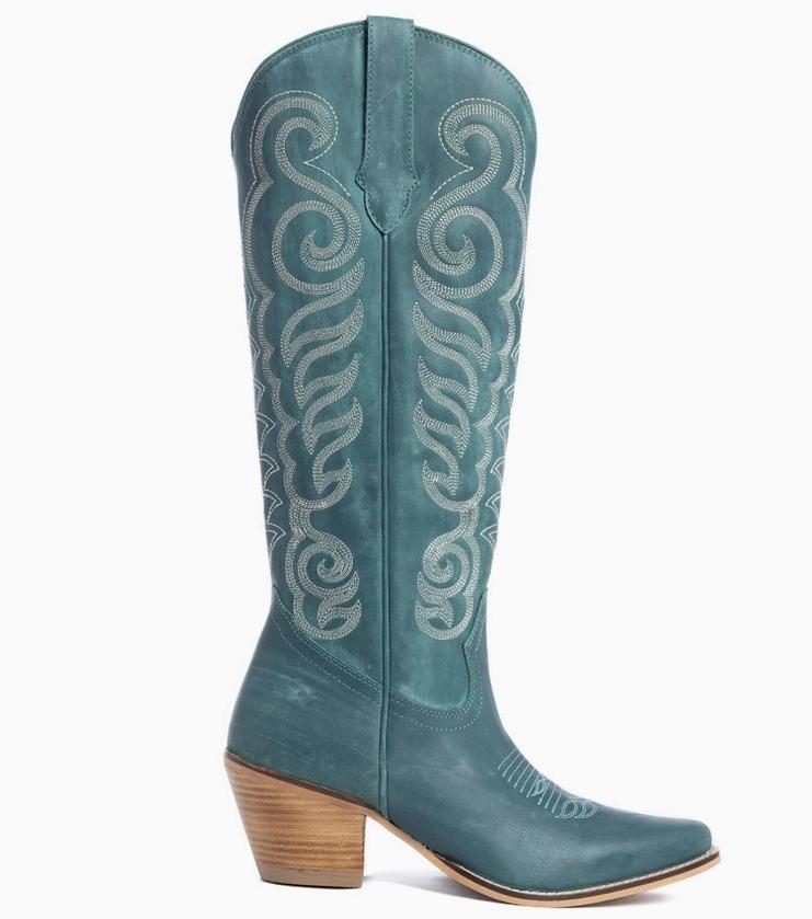 Myra Nalejandra Boots in Deep Turquoise