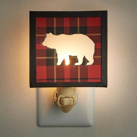 Sportsman Plaid Bear Night Light