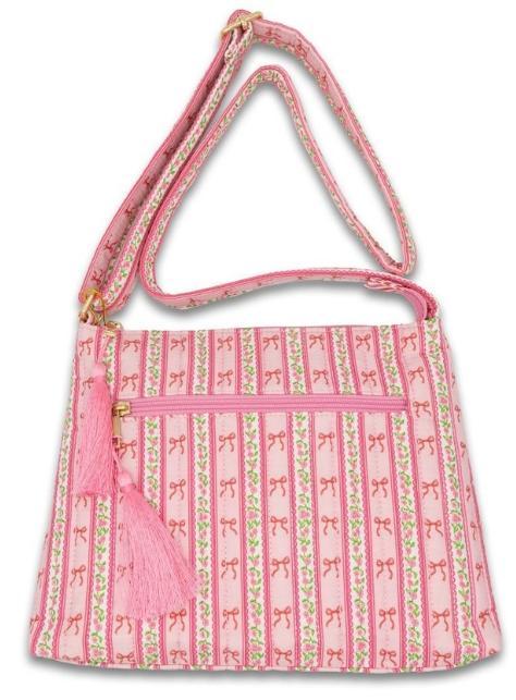 Simply Southern Quilted Pink Bow Crossbody