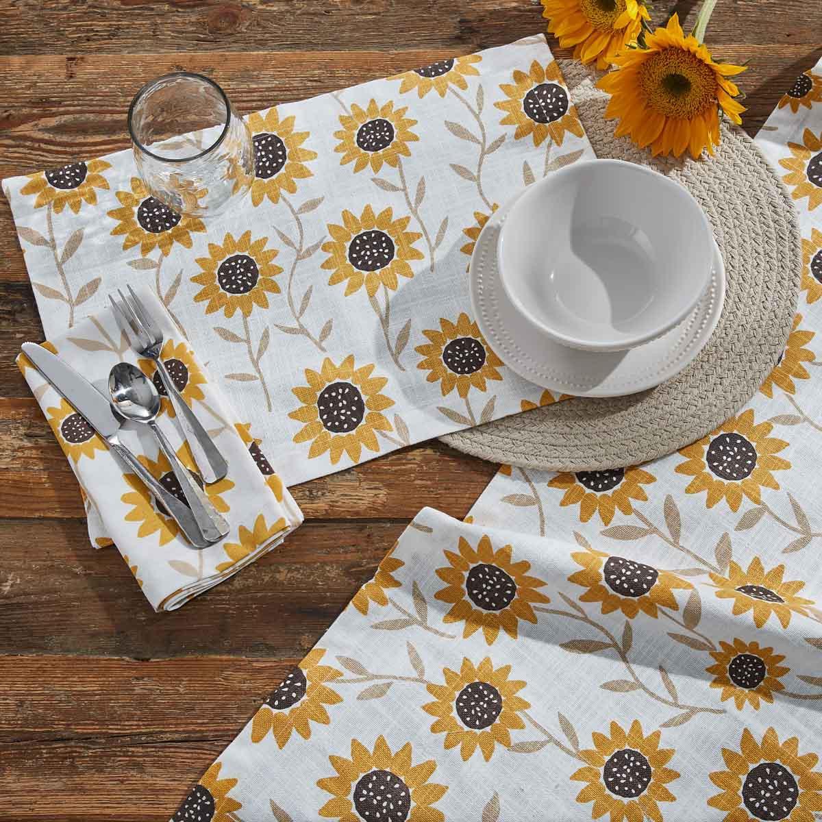 Park Design Sunflower Print Table Runner 54"