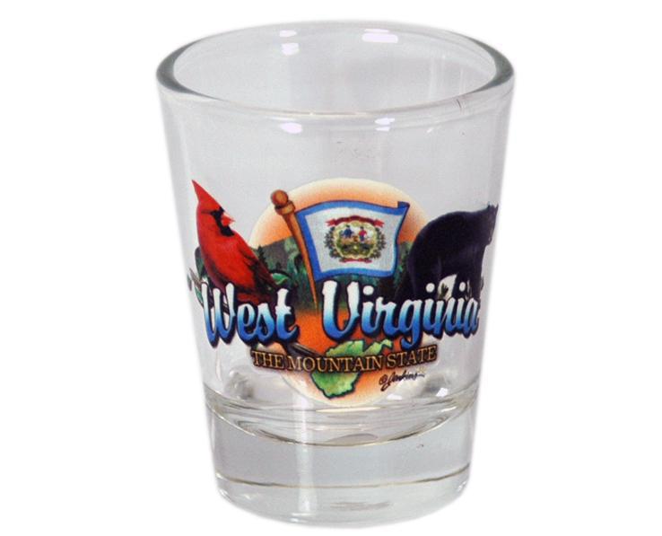 West Virginia Shot Glass Elements