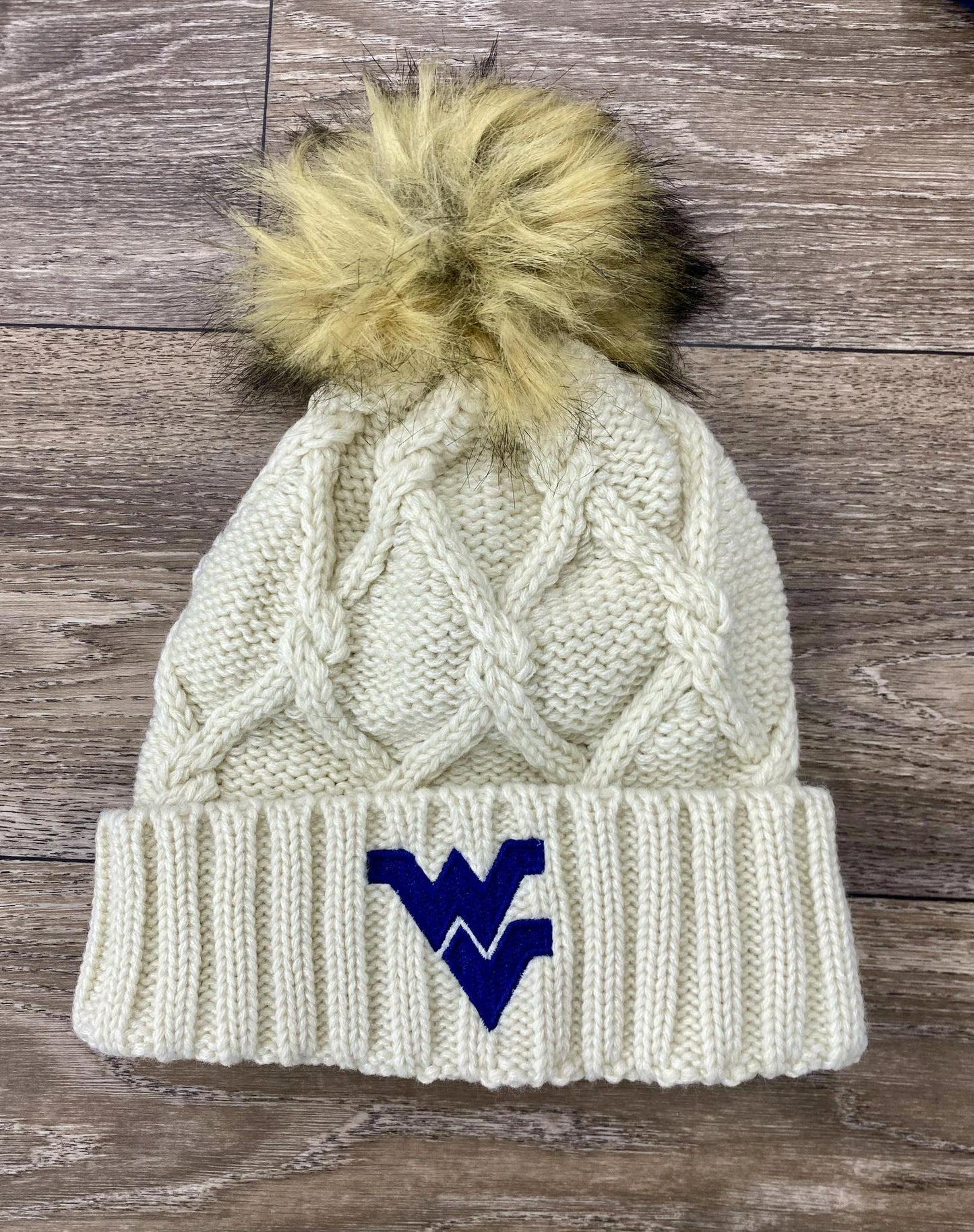 West Virginia Beanie with Pom Pom