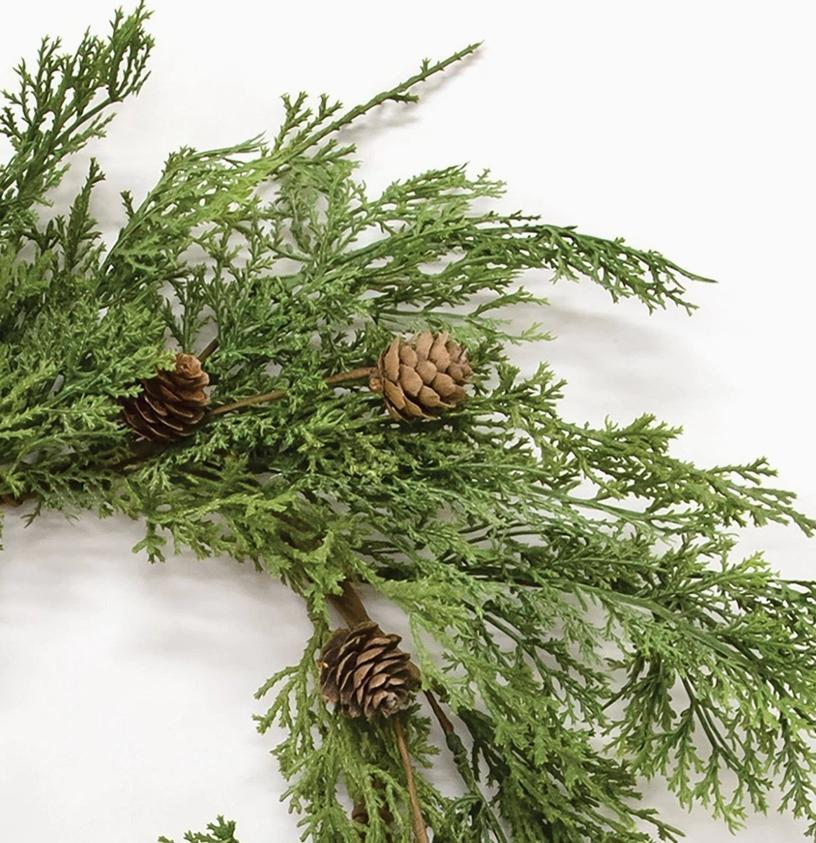 Western Cedar & Pinecone Candle Ring