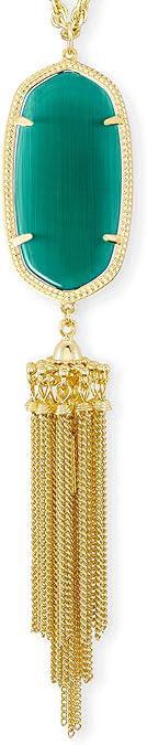 Kendra Scott Rayne Long Pendant Necklace in Emerald