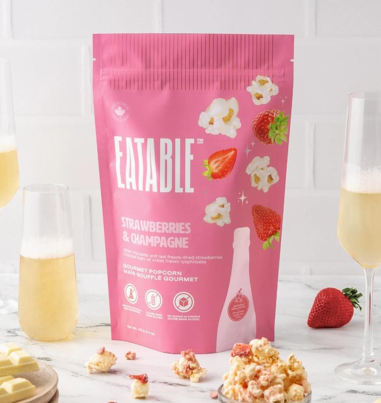 Strawberries & Champagne - Gourmet White Chocolate Popcorn