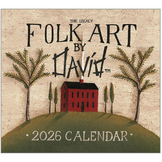 Folk Art By David 2026 Wall Calendar