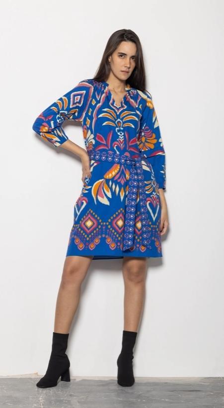 Cobalt Ikat Gia Dress