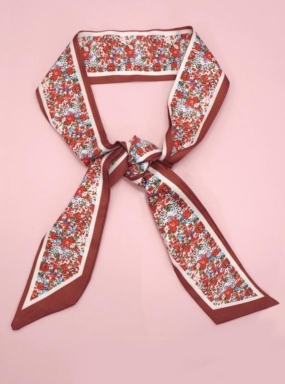 Soft Silky Skinny Twilly Scarf Necklace Wrap