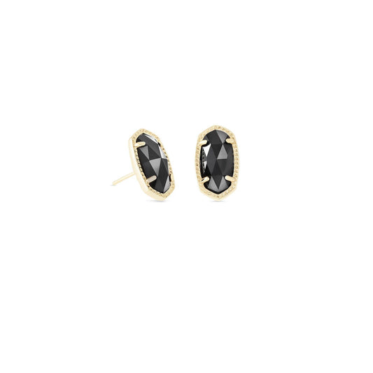 Kendra Scott Ellie Gold Stud Earrings in Black