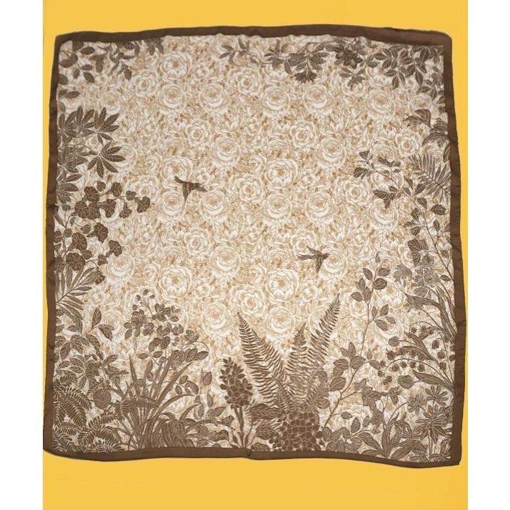 Large Floral Print Bandana Scarf