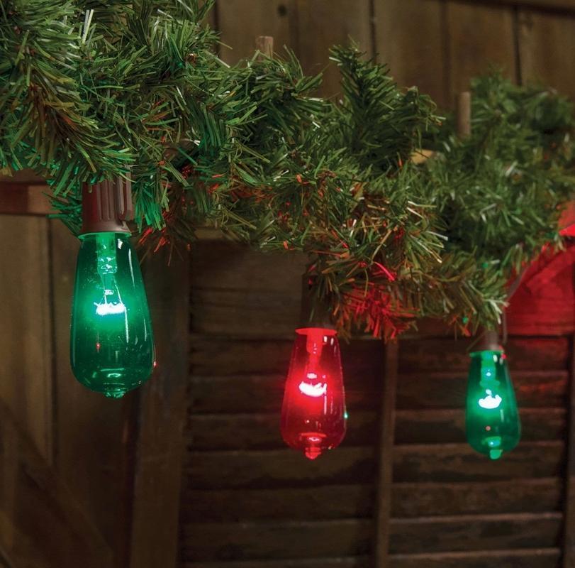 Red/Green Edison Light Strand
