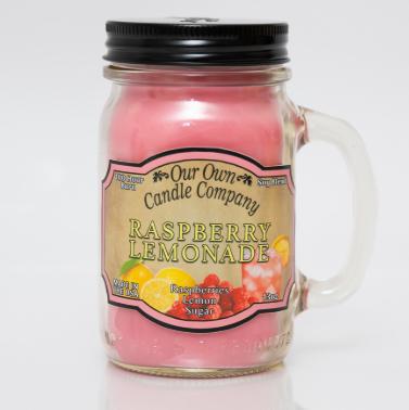 Our Own Candle Company Raspberry Lemonade Mason Jar Candle