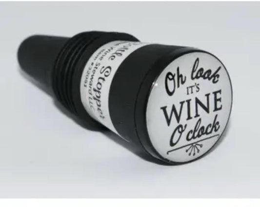 Wine Steward Bottle Stopper (Oh Look- Black)