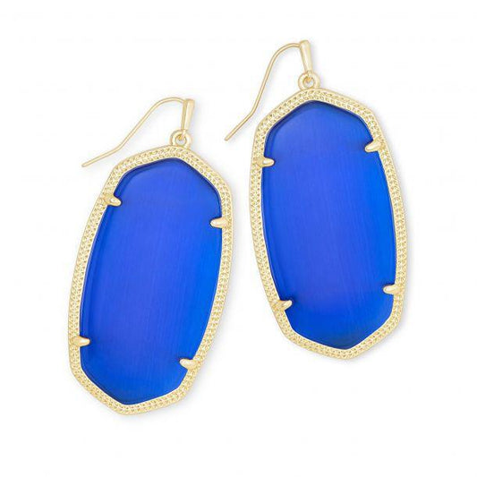 Kendra Scott Danielle Gold Drop Earrings in Cobolt