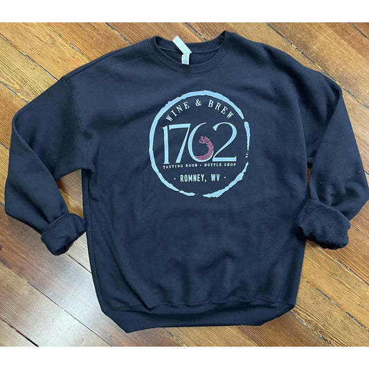 1762 Wine & Brew Circle Logo Crewneck (Black)