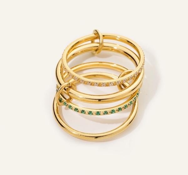 Madelyn Emerald Stacked Ring