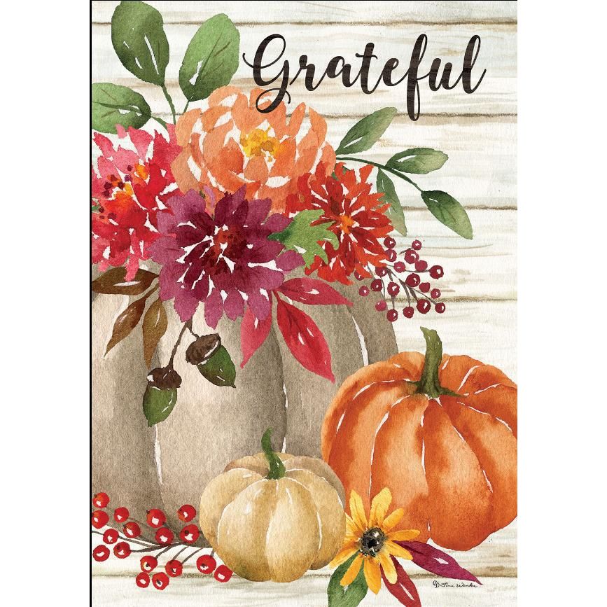 Grateful Floral Flag
