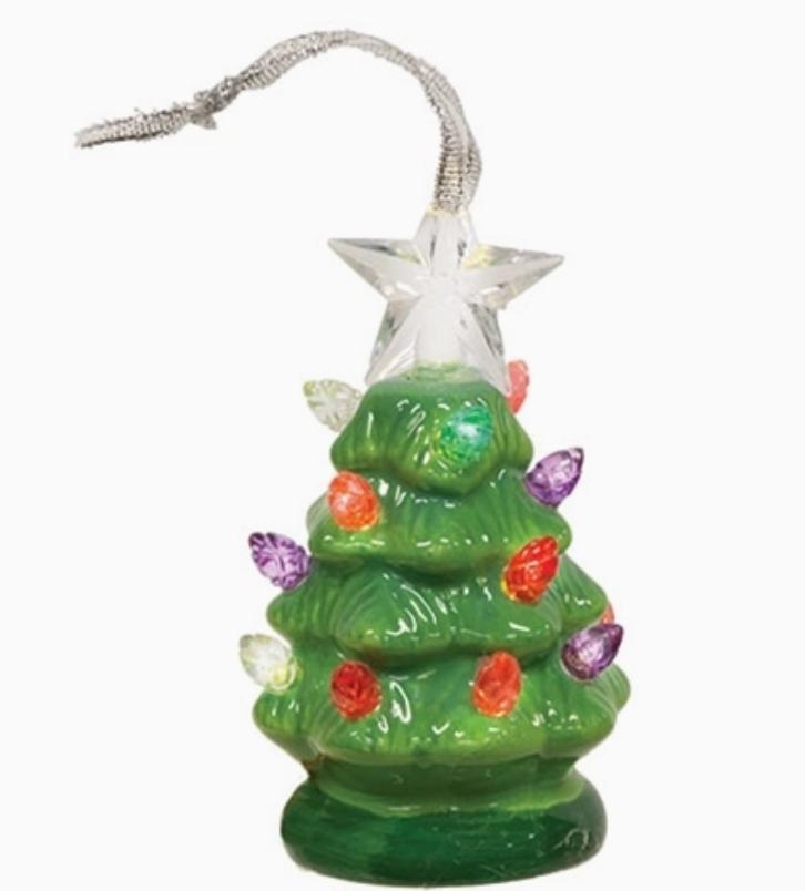 Ceramic Tree Glow Ornament - 3 Assorted