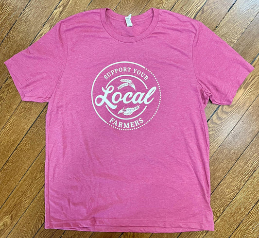 Support Your Local Farmers Tee (Berry)