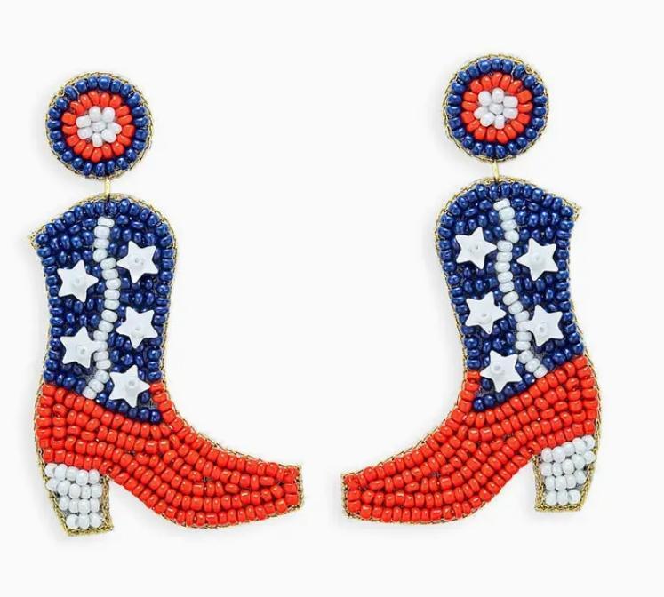 Myra Star Boots Beaded Earrings