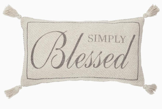 Harvest Blessings Simply Blessed Woven Pillow