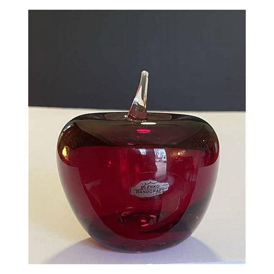 Blenko Glass Apple (Dark Ruby)