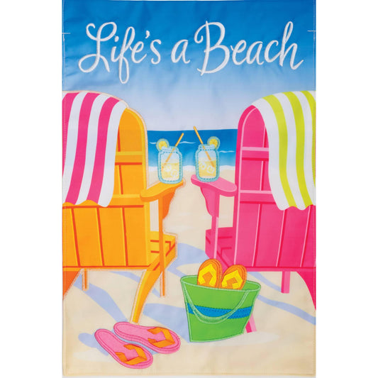 Life’s a Beach-Applique Flag