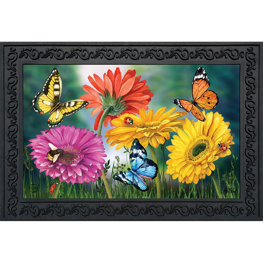 Butterflies and Daisies Doormat
