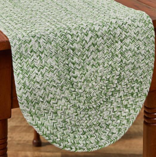 Spice Bin Braided Table Runner (Mint)