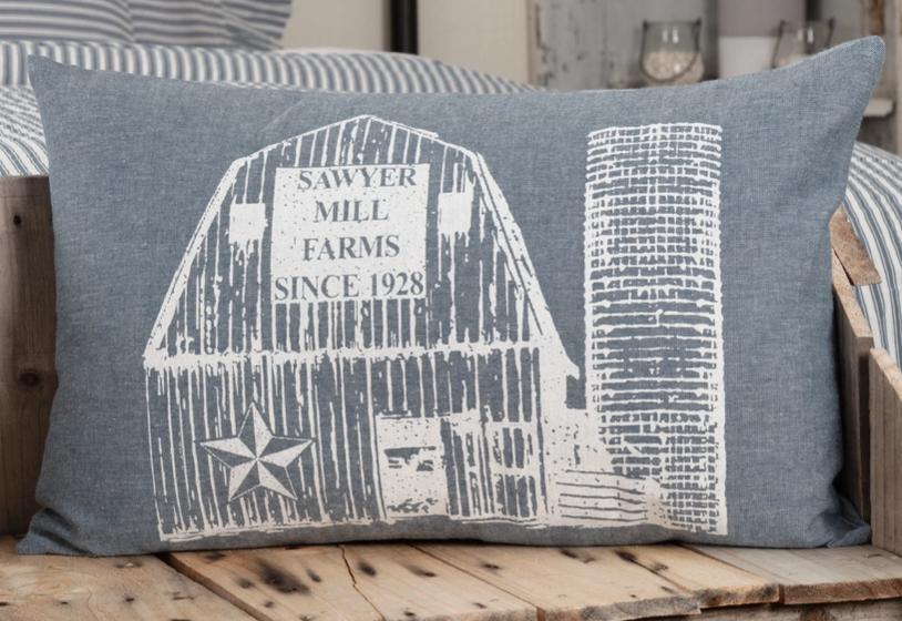 Sawyer Mill Blue Barn Pillow